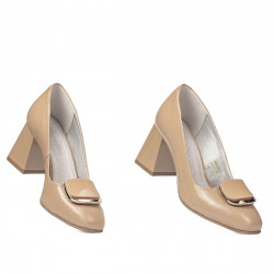 Zapatos elegantes para mujer 1291 charol beige