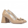 Zapatos elegantes para mujer 1291 charol beige