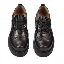 Zapatos casuales de mujer 6047 negro combinado
