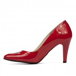 Zapatos elegantes mujer 1234 charol rojo