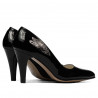 Zapatos elegantes de mujer 1234 charol negro