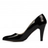 Zapatos elegantes de mujer 1234 charol negro