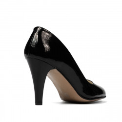 Zapatos elegantes de mujer 1234 charol negro