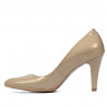 Zapatos elegantes de mujer 1234 charol beige