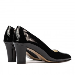Zapatos elegantes de mujer 1209 charol negro