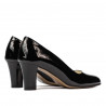 Zapatos elegantes de mujer 1209 charol negro