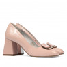 Zapatos elegantes de mujer 1291 charol rosa