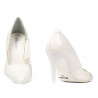 Zapatos elegantes de mujer 1246 charol blanco