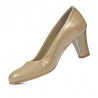 Zapatos elegantes de mujer 1209 charol beige