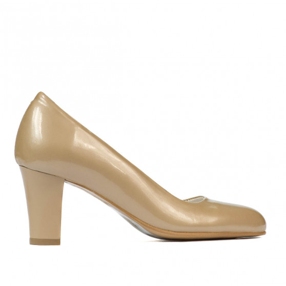 Zapatos elegantes de mujer 1209 charol beige02