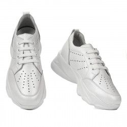 Zapatillas de mujer 6046 blanco nácar