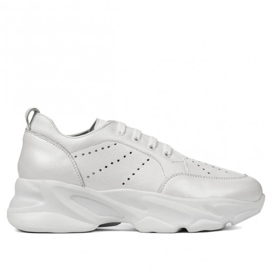 Zapatillas de mujer 6046 blanco nácar