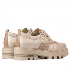 Zapatos casuales de mujer 6047 beige combinado