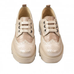 Zapatos casuales de mujer 6047 beige combinado