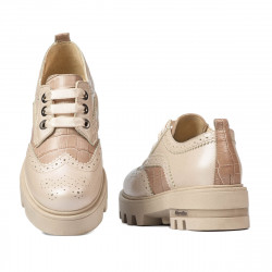 Zapatos casuales de mujer 6047 beige combinado