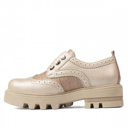 Zapatos casuales de mujer 6047 beige combinado