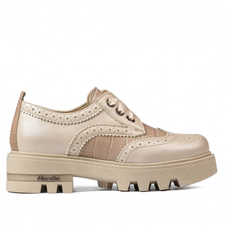 Zapatos casuales de mujer 6047 beige combinado
