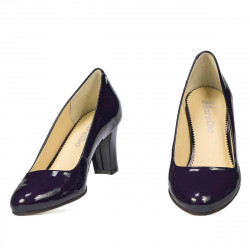 Zapatos elegantes para mujer 1209 charol índigo