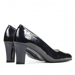 Zapatos elegantes de mujer 1209 charol índigo nácar