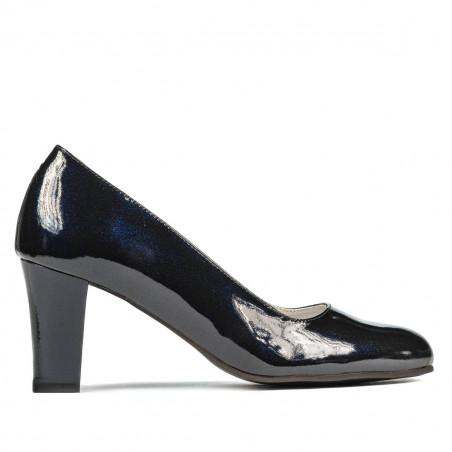 Zapatos elegantes de mujer 1209 charol índigo nácar