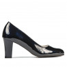 Zapatos elegantes de mujer 1209 charol índigo nácar