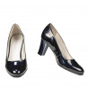 Zapatos elegantes de mujer 1209 charol índigo nácar