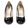 Zapatos elegantes de mujer 1245 charol negro