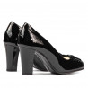 Zapatos elegantes de mujer 1245 charol negro