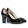Zapatos elegantes de mujer 1245 charol negro