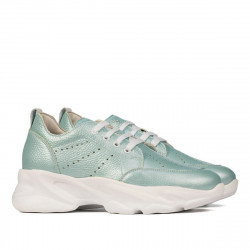 Zapatillas deportivas mujer 6046 turquesa nácar