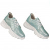 Zapatillas deportivas mujer 6046 turquesa nácar