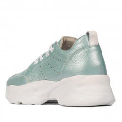 Zapatillas deportivas mujer 6046 turquesa nácar