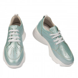 Zapatillas deportivas mujer 6046 turquesa nácar