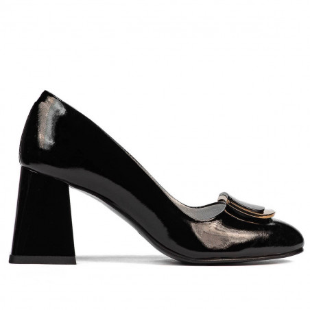 Zapatos elegantes de mujer 1291 charol negro