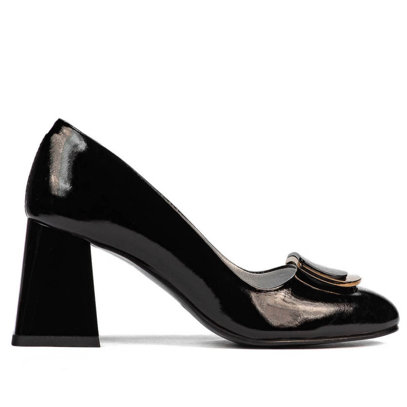 Zapatos elegantes de mujer 1291 charol negro