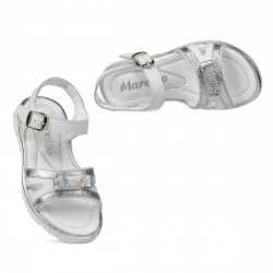 Sandalias para niños pequeños 73c blanco combinado