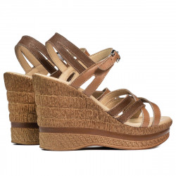 Sandalias de mujer 5086 camel combinado