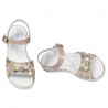 Sandalias para niños 539 charol nude combinado