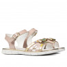 Sandalias para niños 539 charol nude combinado