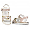 Sandalias para niños 539 charol nude combinado