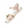 Sandalias para niños 539 charol nude combinado