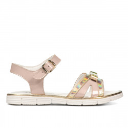 Sandalias para niños 539 charol nude combinado