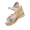Sandalias de mujer 5086 beige nácar combinado