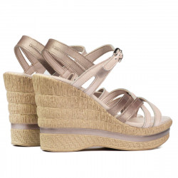 Sandalias de mujer 5086 beige nácar combinado