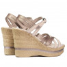 Sandalias de mujer 5086 beige nácar combinado