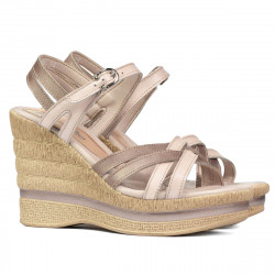 Sandalias de mujer 5086 beige nácar combinado