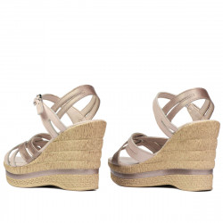 Sandalias de mujer 5086 beige nácar combinado