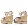 Sandalias de mujer 5086 beige nácar combinado