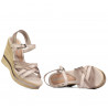 Sandalias de mujer 5086 beige nácar combinado