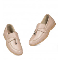 Mocasines de mujer 6054 polvo nacarado